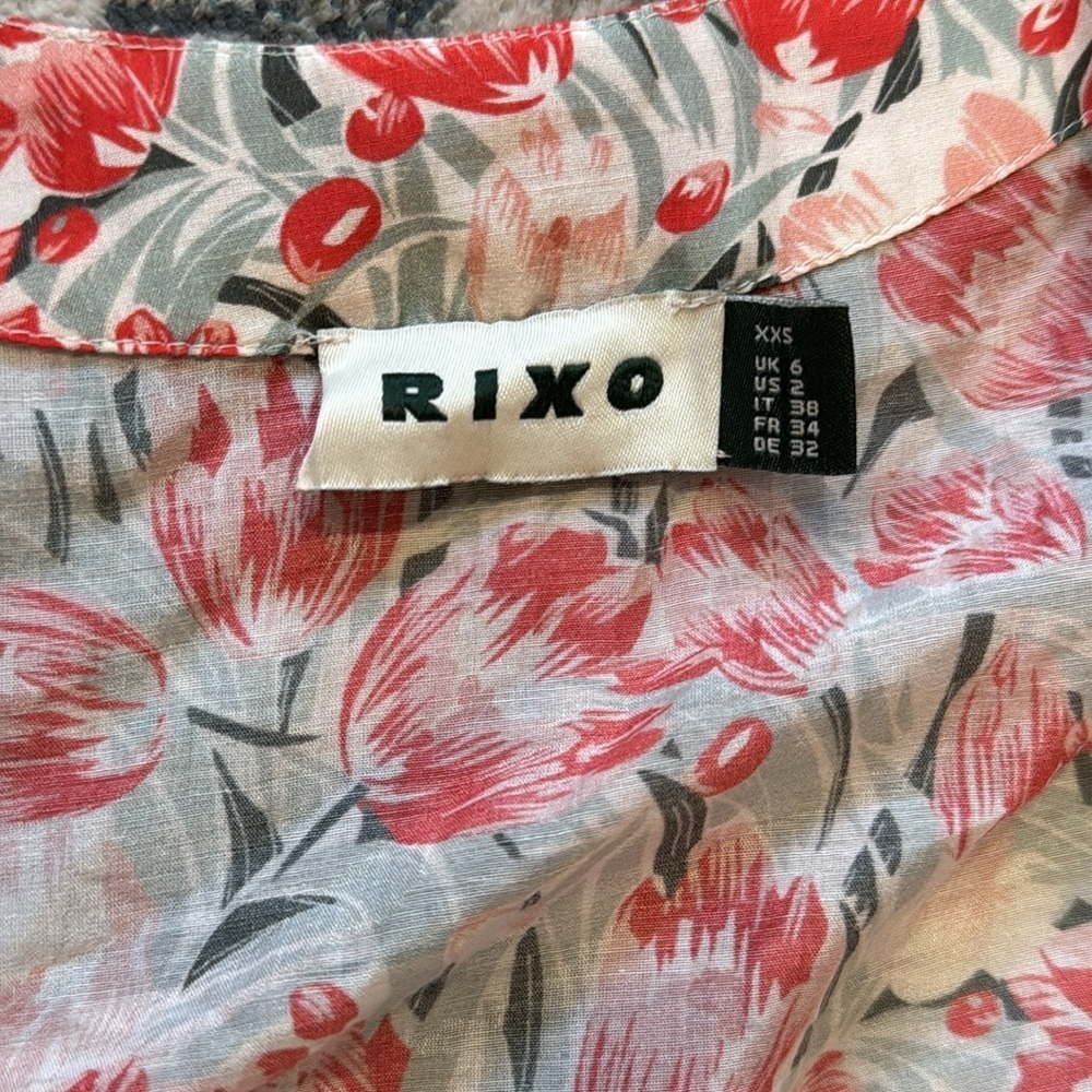RIXO Novara Dress in Tulip Fields Red - Picture 4 of 6